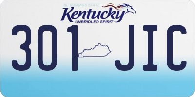 KY license plate 301JIC