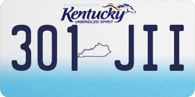KY license plate 301JII