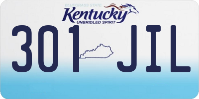KY license plate 301JIL