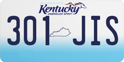KY license plate 301JIS