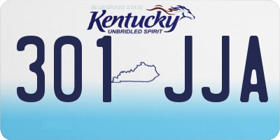 KY license plate 301JJA