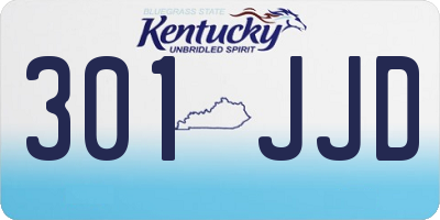 KY license plate 301JJD