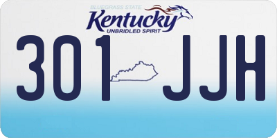 KY license plate 301JJH