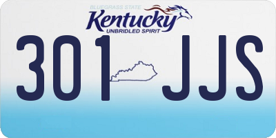 KY license plate 301JJS