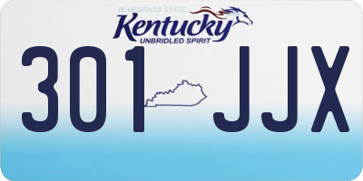 KY license plate 301JJX