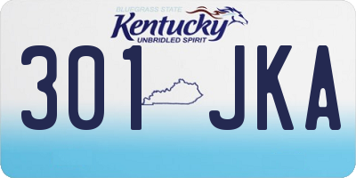 KY license plate 301JKA