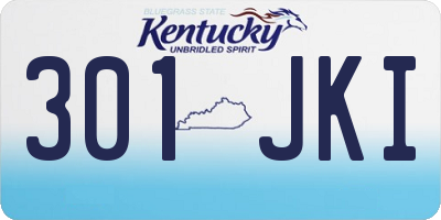 KY license plate 301JKI