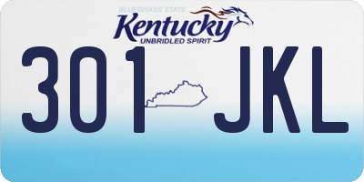 KY license plate 301JKL
