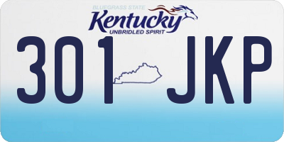 KY license plate 301JKP