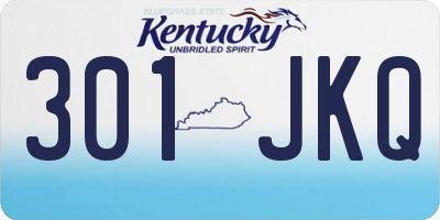 KY license plate 301JKQ