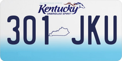 KY license plate 301JKU
