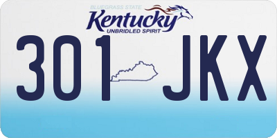 KY license plate 301JKX