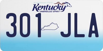 KY license plate 301JLA