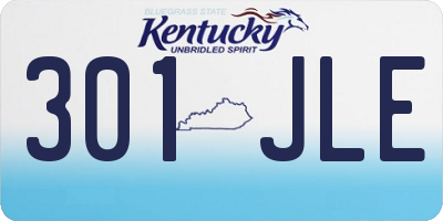 KY license plate 301JLE