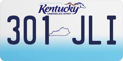 KY license plate 301JLI