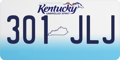 KY license plate 301JLJ