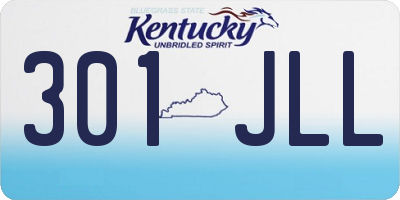 KY license plate 301JLL