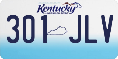 KY license plate 301JLV