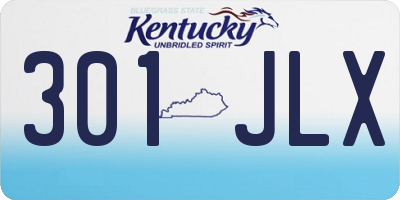 KY license plate 301JLX