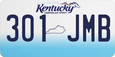 KY license plate 301JMB