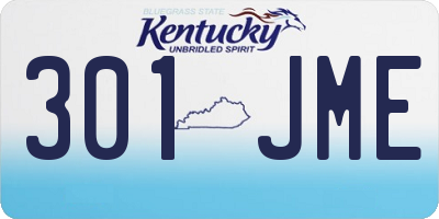 KY license plate 301JME