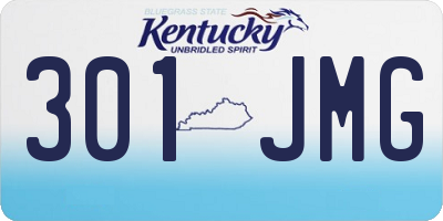 KY license plate 301JMG