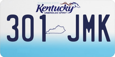 KY license plate 301JMK