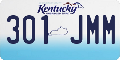 KY license plate 301JMM