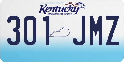 KY license plate 301JMZ