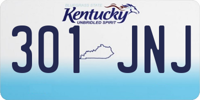 KY license plate 301JNJ