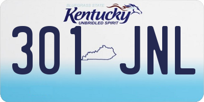KY license plate 301JNL