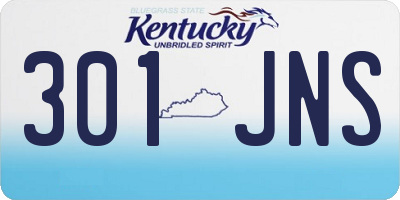 KY license plate 301JNS