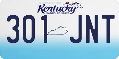 KY license plate 301JNT