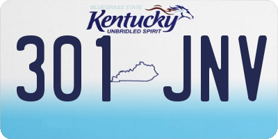 KY license plate 301JNV