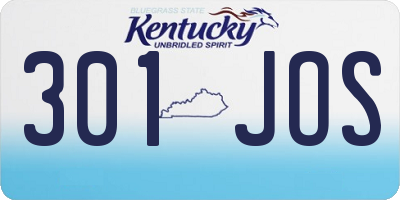 KY license plate 301JOS