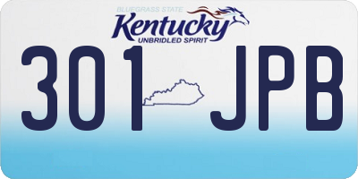 KY license plate 301JPB