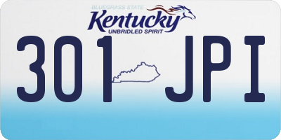 KY license plate 301JPI