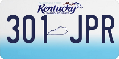 KY license plate 301JPR
