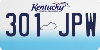 KY license plate 301JPW