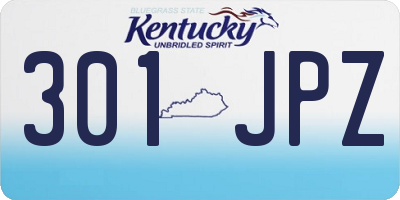KY license plate 301JPZ