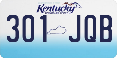 KY license plate 301JQB