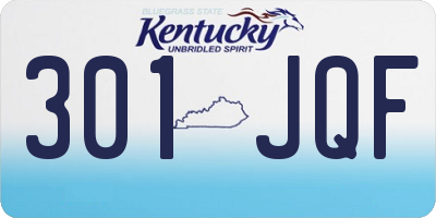 KY license plate 301JQF