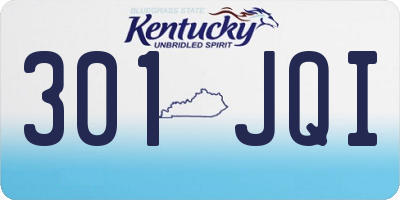 KY license plate 301JQI