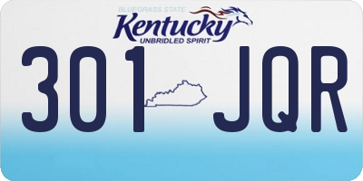 KY license plate 301JQR