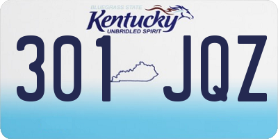 KY license plate 301JQZ