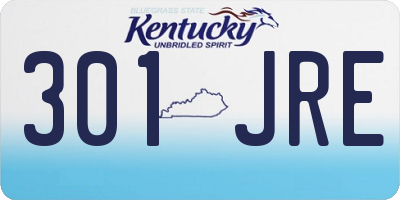KY license plate 301JRE