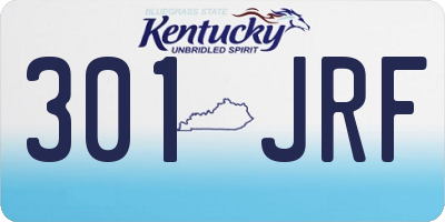 KY license plate 301JRF
