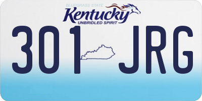KY license plate 301JRG