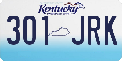 KY license plate 301JRK