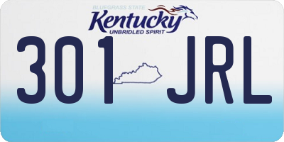 KY license plate 301JRL